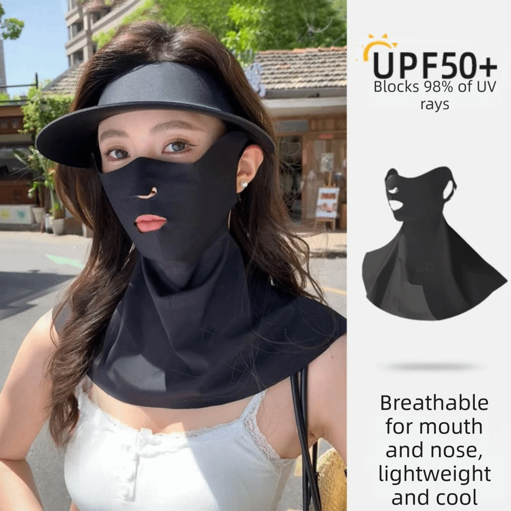 Sports Mask Breathable - 通気性のある日焼け止めマスク弾性UV保護フェイスガードマスク韓国スタイル冷却アイスシルクマスクアウトドアスポーツ
