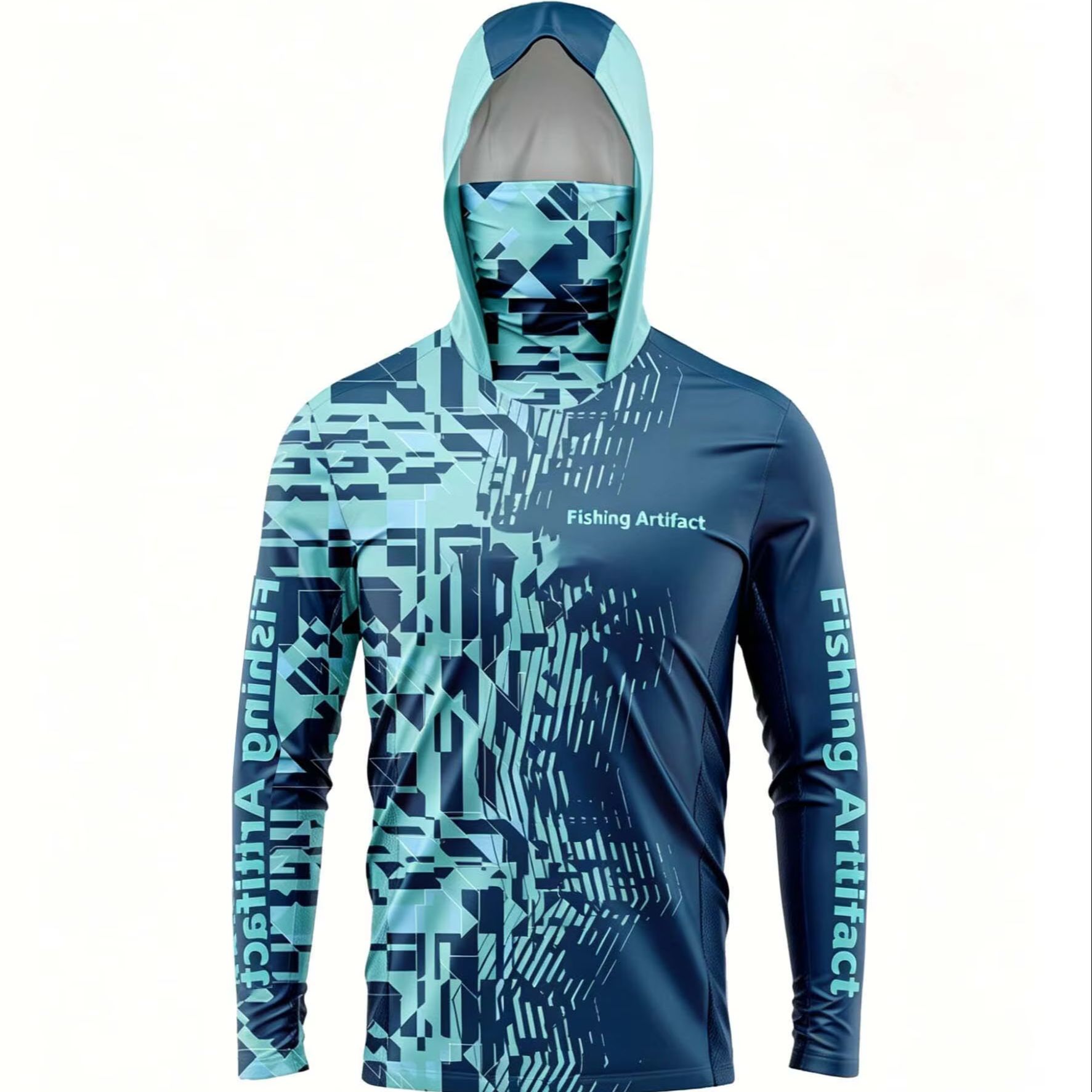 メンズ用、夏の釣り用パーカー。長袖でマスク付き。通気性が良く - Sports Mask Breathable のレビューと価格