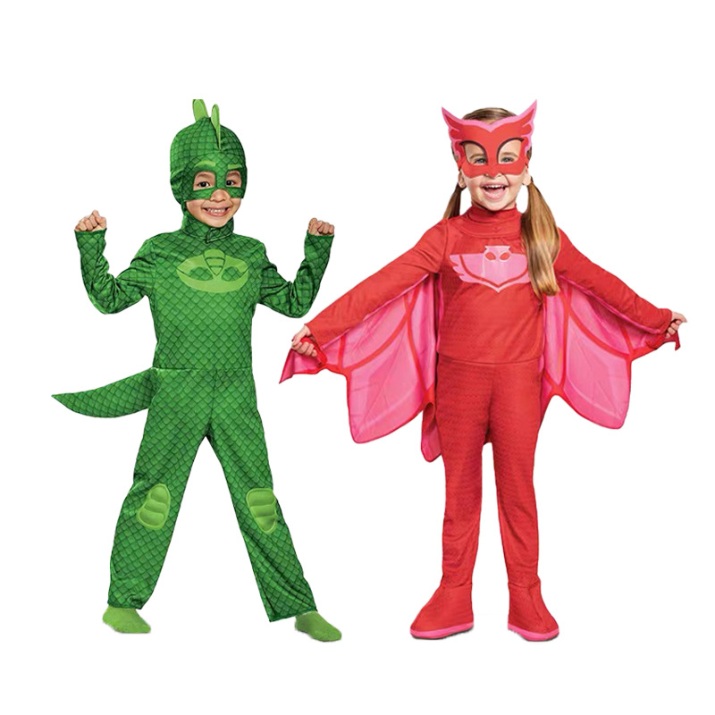 コスプレ ブルーパジャマ 子供用 アニメヒーローコスチューム - Kids Face Mask のレビューと価格