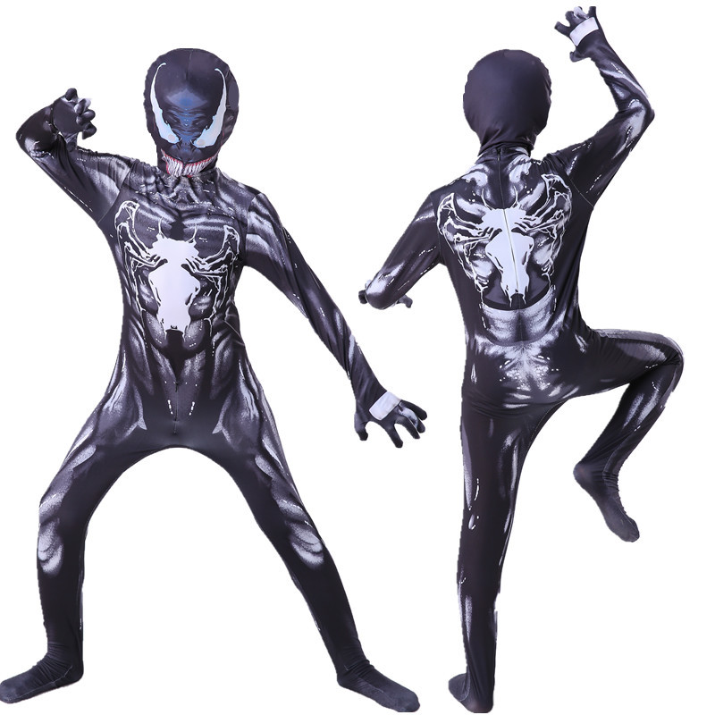 ブラックパープルヴェノムコスプレ衣装全身ジャンプスーツマスク - Black Face Mask Pack のレビューと価格