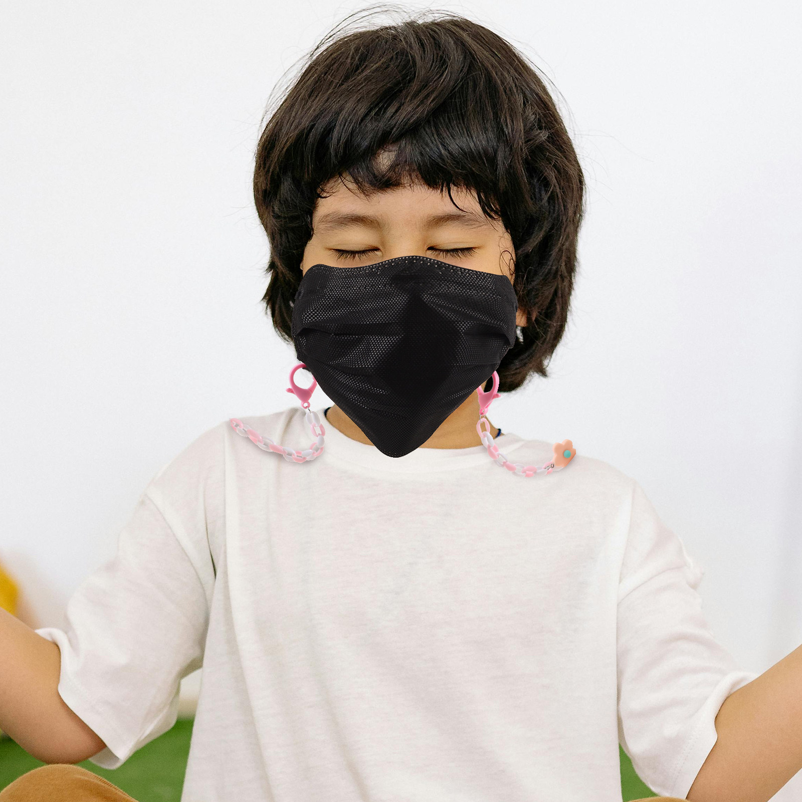 カラフルな花柄の子供用マスクチェーン、紛失防止メガネストラッ - Mask Chain Holder のレビューと価格