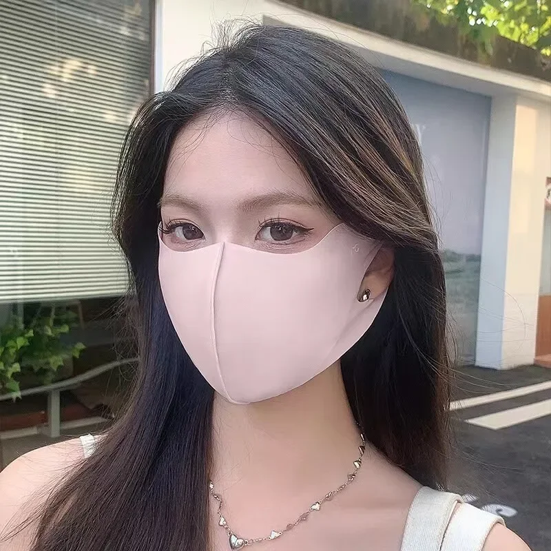 夏の日焼け対策フェイスマスク 3D通気性 洗えるアイスシルク - Cloth Face Mask Washable のレビューと価格