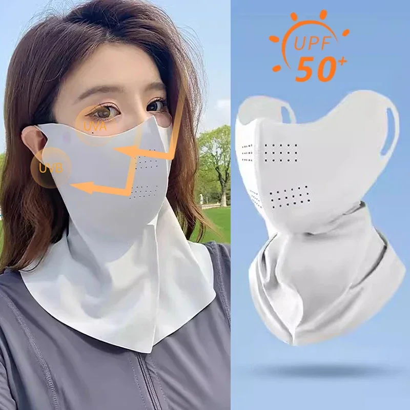 UV保護アイスシルクフェイスマスクネックスカーフアウトドアス - Sports Mask Breathable のレビューと価格