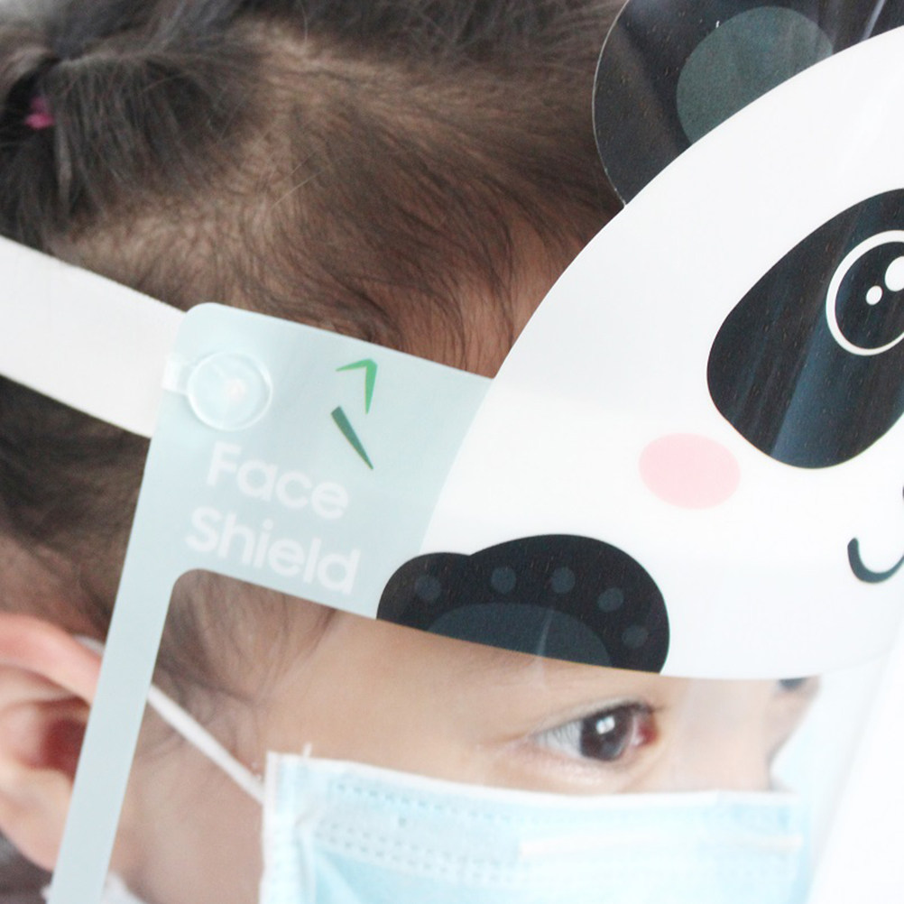 屋外や学校での使用に適した、子供用の全面マスク2枚セット。曇 - Kids Face Mask のレビューと価格